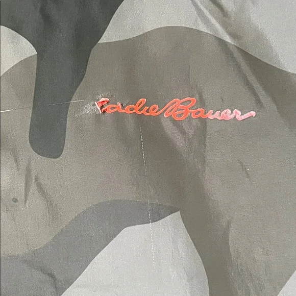 Eddie Bauer Reversible Puffer Jacket with Camouflage Bright Orange Trim Size XL - Picture 4 of 13